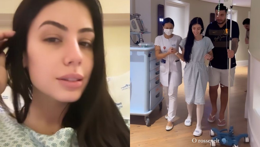 Maria Lina no hospital — Foto: Reprodução / Instagram
