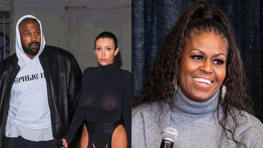 Kanye West brinca que gostaria de fazer um ménage com Bianca Censori e Michelle Obama