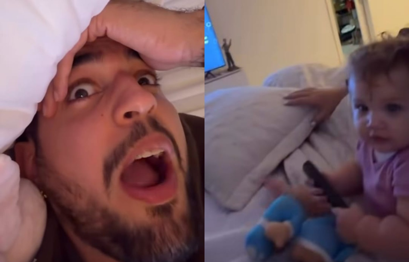 Nattan se emociona ao ouvir filha falar papai pela primeir | QTU - Notícias