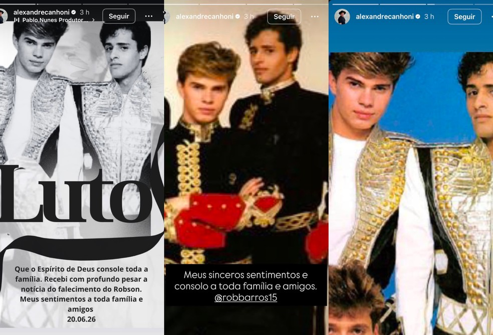 Stories de Alexandre Canhoni &mdash; Foto: Reprodu&ccedil;&atilde;o/Instagram