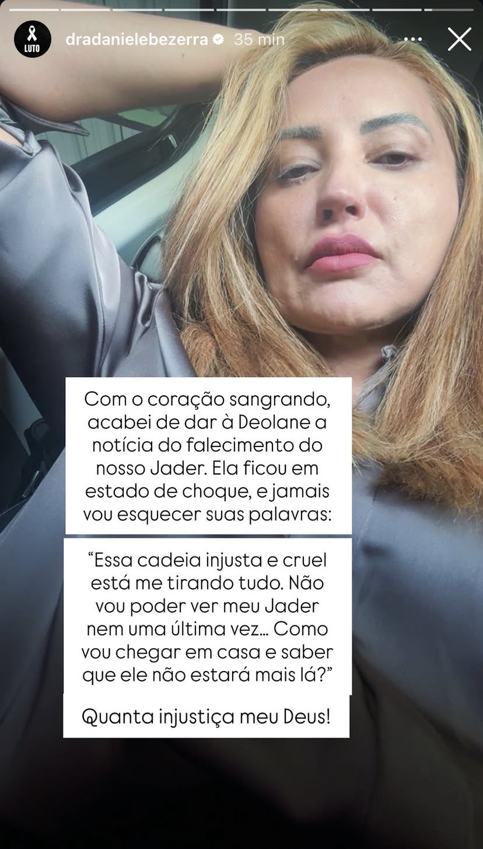 Post de Daniele Bezerra — Foto: Reprodução | Instagram