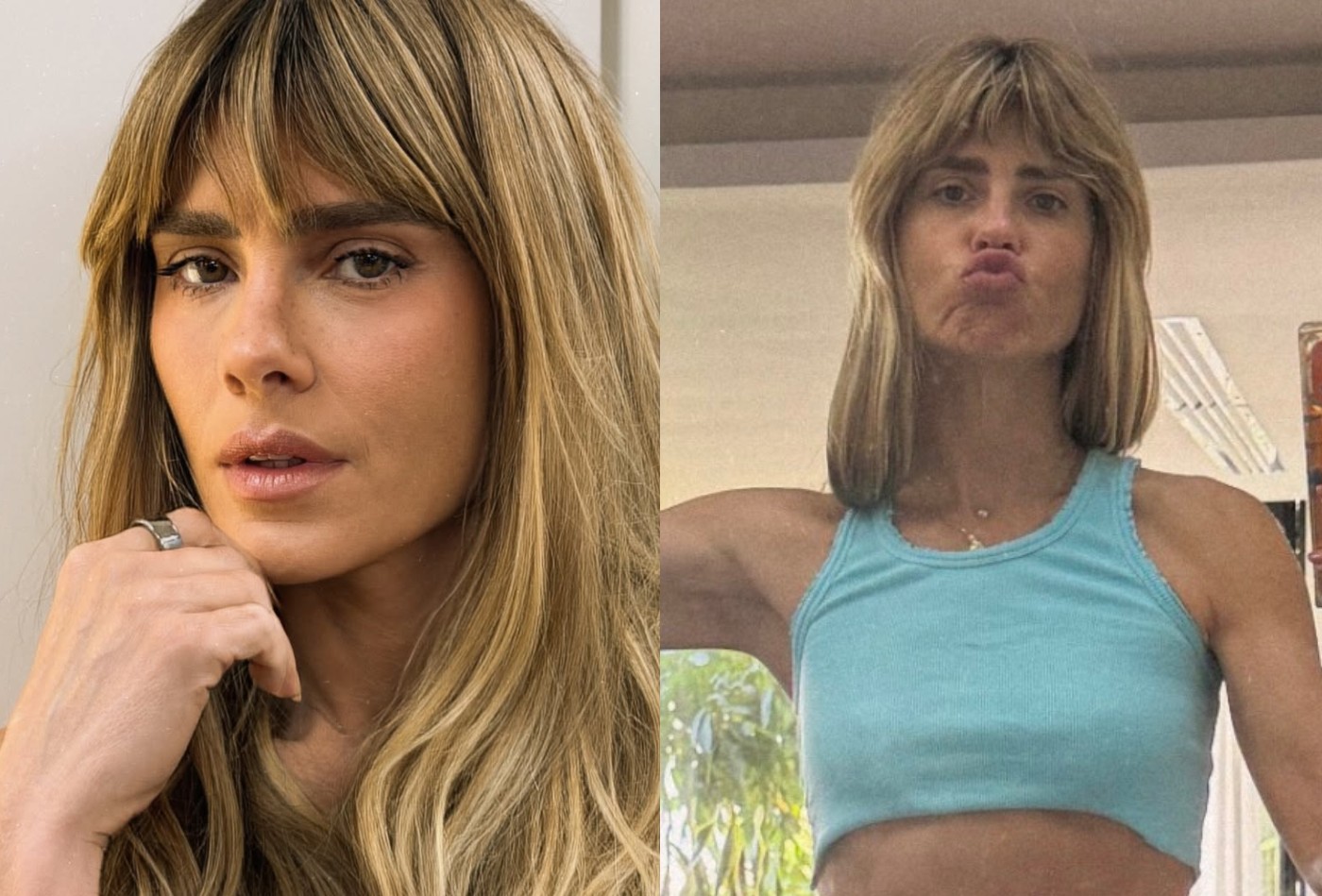 Carolina Dieckmmann surge com pernas definidas e muque à mostra: 