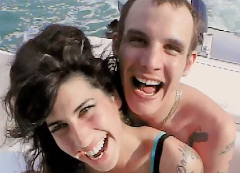 Amy Winehouse e Blake Fielder-Civil — Foto: Reprodução