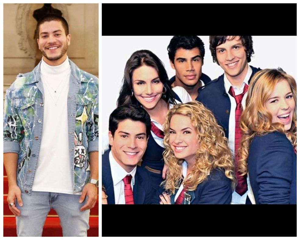 Arthur Aguiar fala sobre Rebelde — Foto: Reprodução do Instagram e Divulgação Record