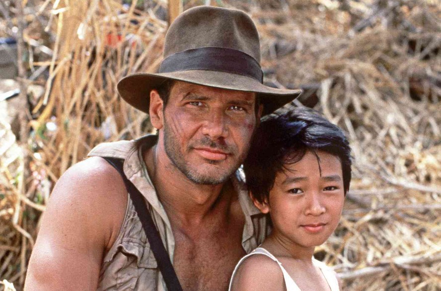 Ke Huy Quan e Harrison Ford em 'Indiana Jones e o Templo da Perdição' (1984)