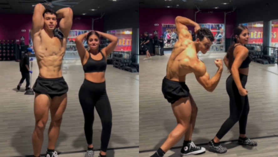 Victor Alexandre e namorada exibem corpos musculosos em aniversário de ...