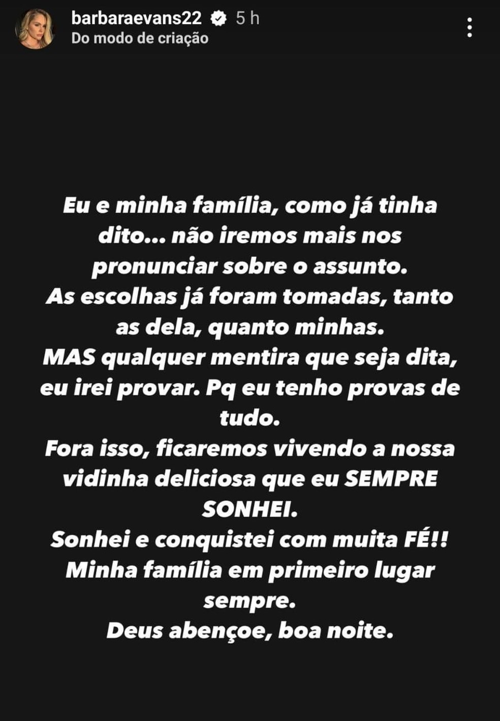 Bárbara Evans volta a se manifestar sobre relação estremecida com a mãe, Monique Evans — Foto: Reprodução/Instagram