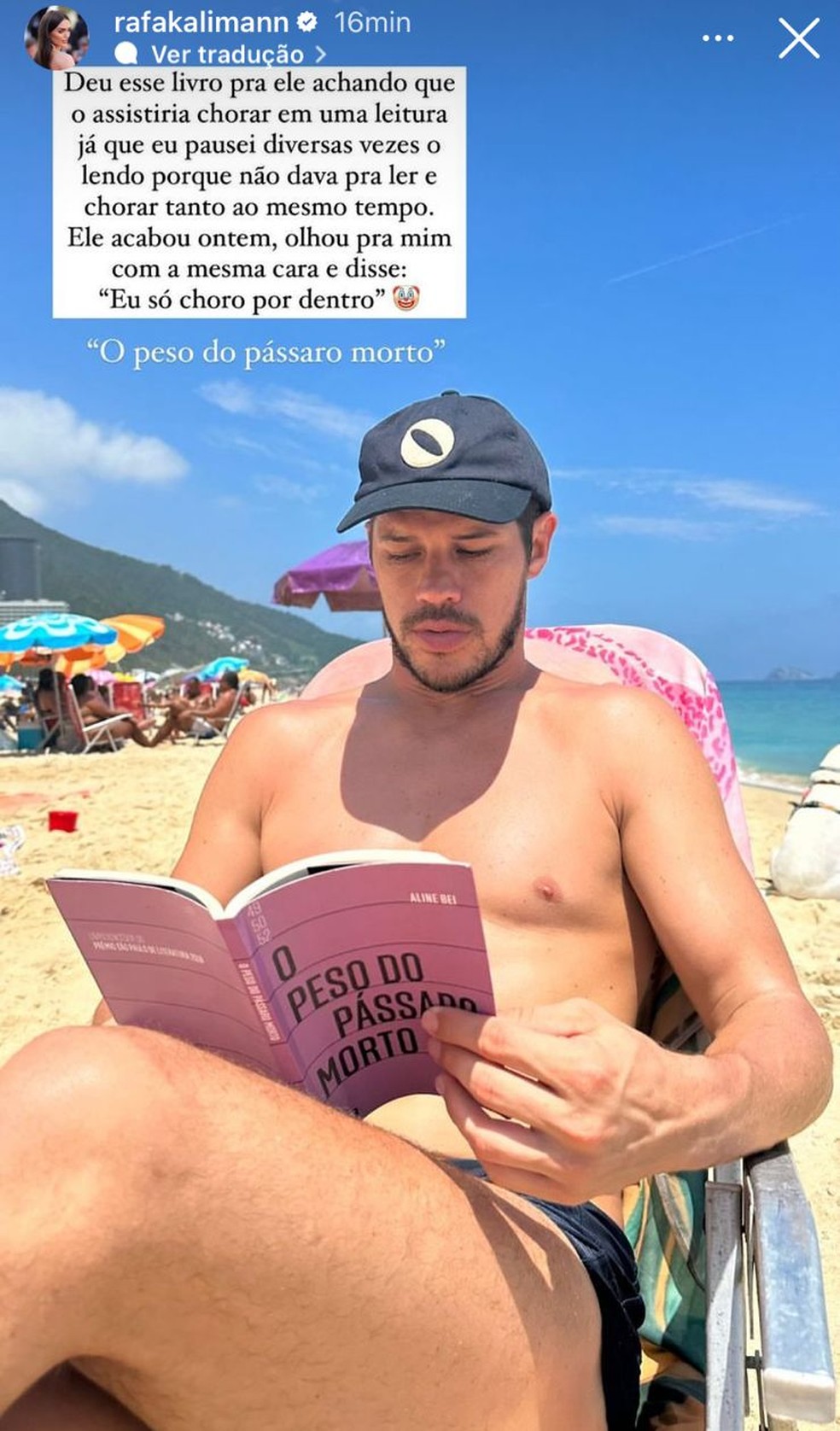 Rafa Kalimann mostra dia de praia com José Loreto — Foto: Reprodução/Instagram