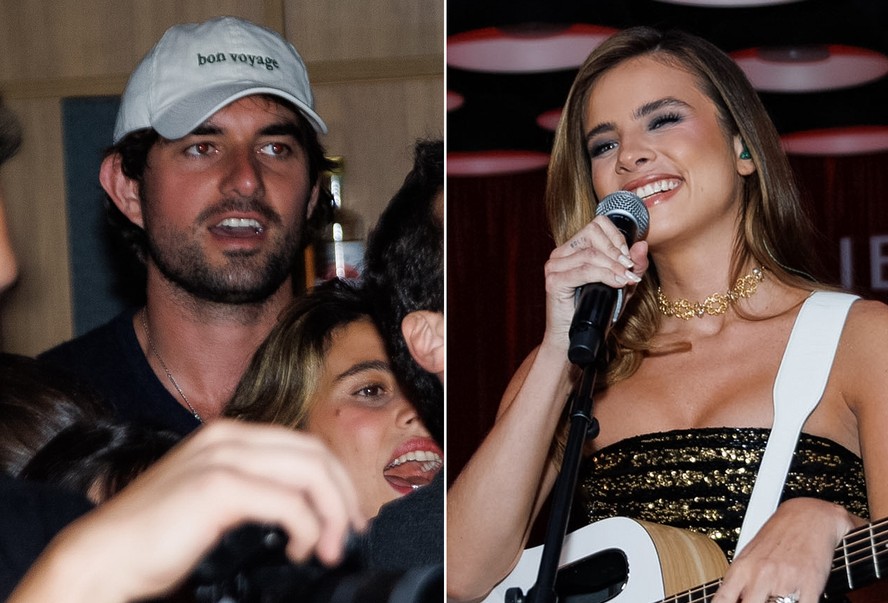 Recém-casados, Conor Kennedy tieta Giulia Be em show