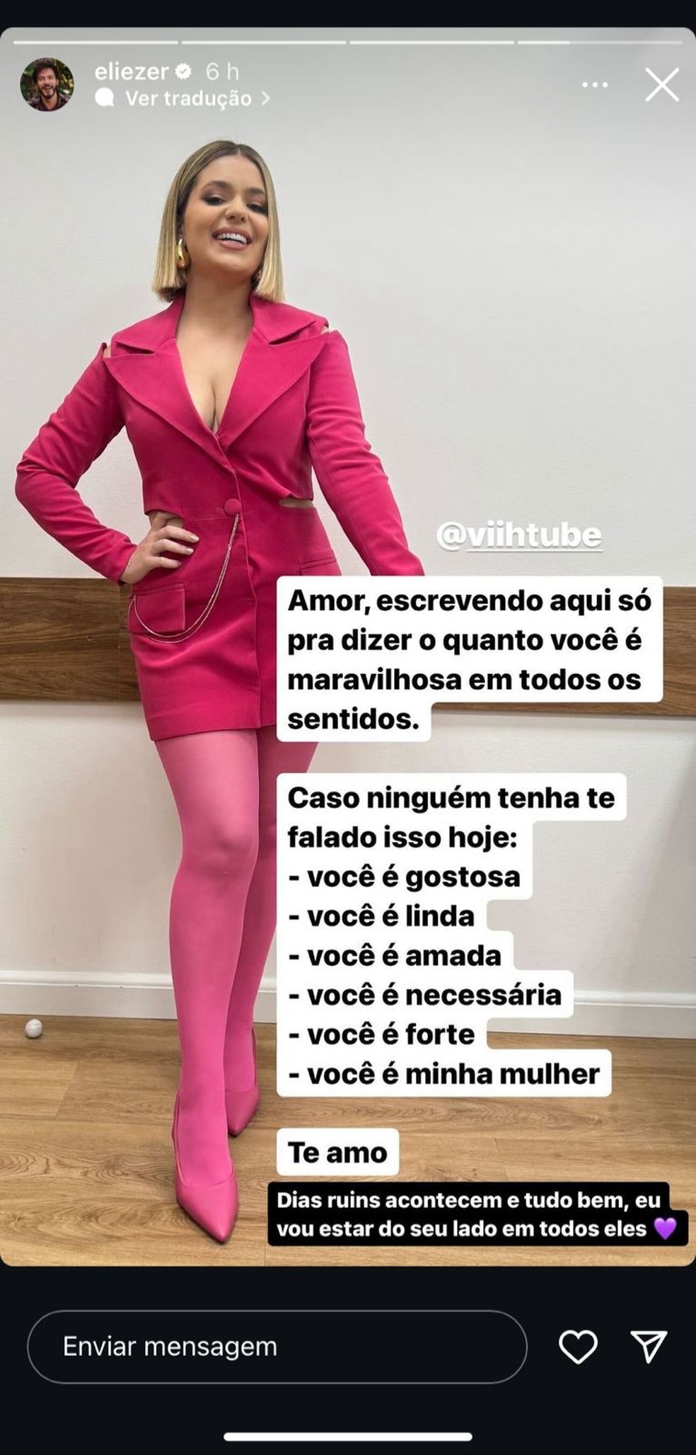 Post de Eliezer — Foto: Reprodução | Instagram