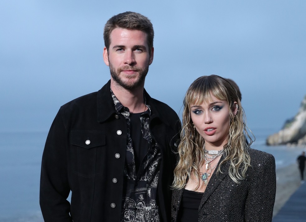 Miley Cyrus e Liam Hemsworth — Foto: Getty Images
