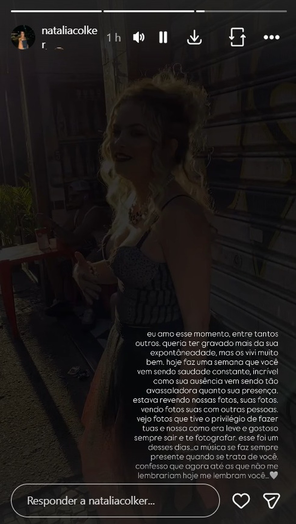 Uma semana após morte de Lua Blanco, amiga lamenta ausência da atriz — Foto: Reprodução/Instagram