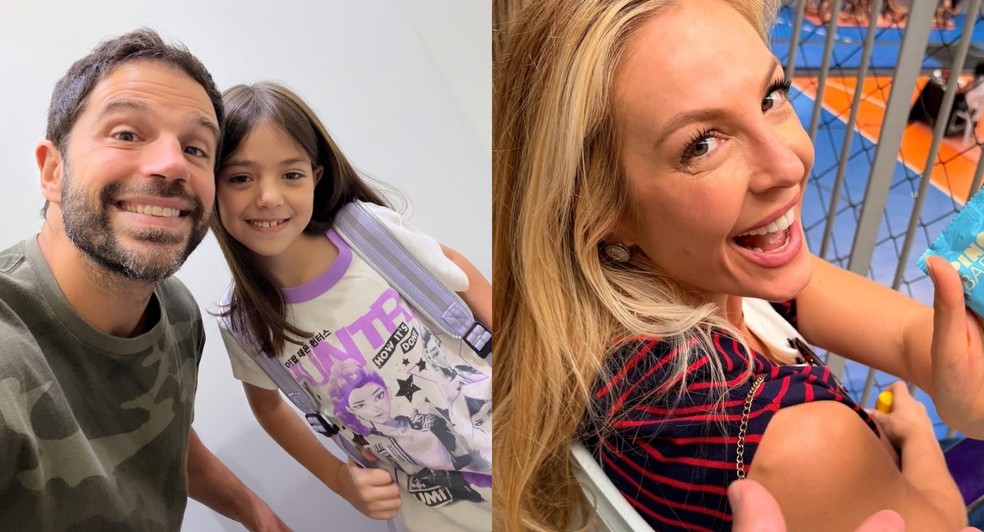 Duda Nagle e Mariane prestigiaram estreia de Zoe em competição de ginástica artística — Foto: Reprodução/Instagram
