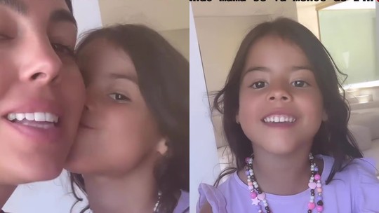 Georgina Rodríguez mostra momento fofo com filha de Cristiano Ronaldo; vídeo