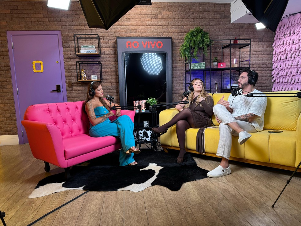 Evelyn regly com Viih Tube e Eliezer — Foto: Divulgação