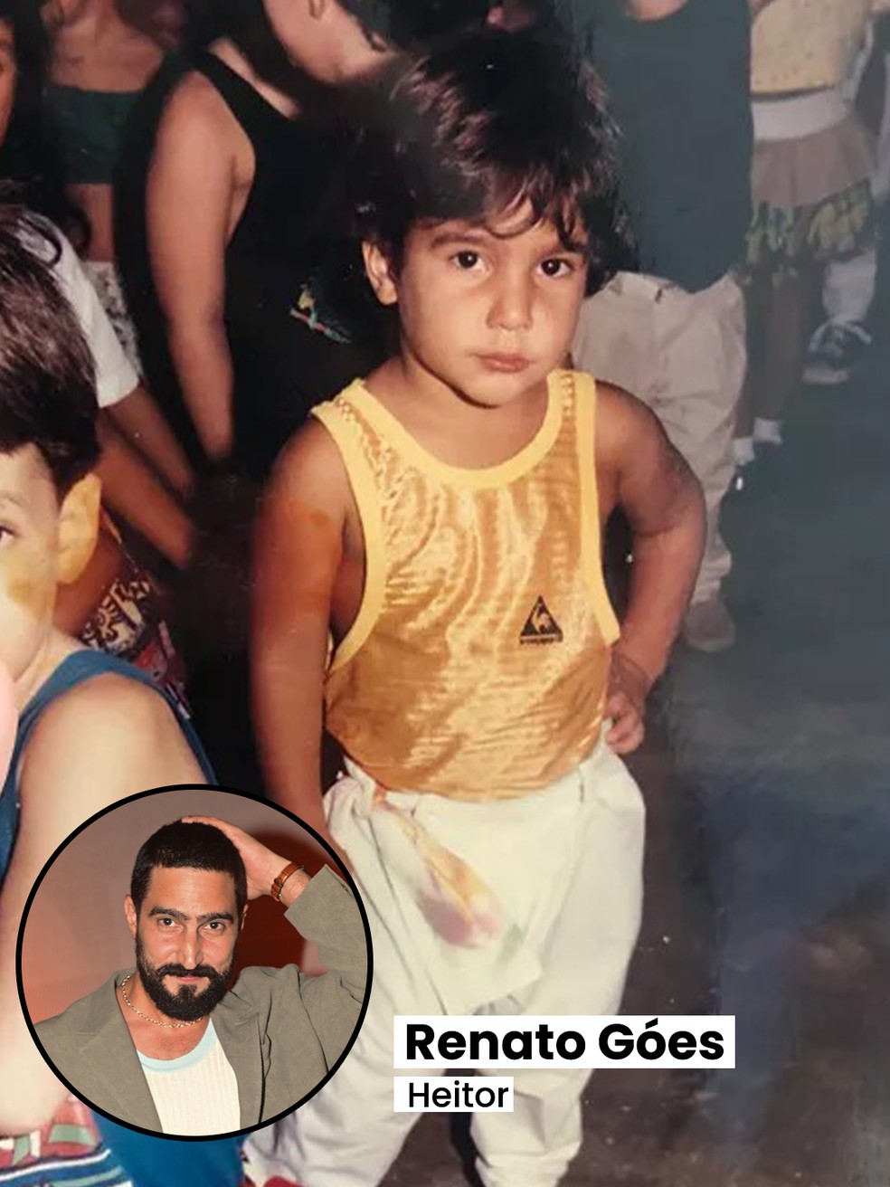 Renato Góes, o Heitor de 'Quem Ama Cuida', em foto de infância — Foto: Arquivo pessoal