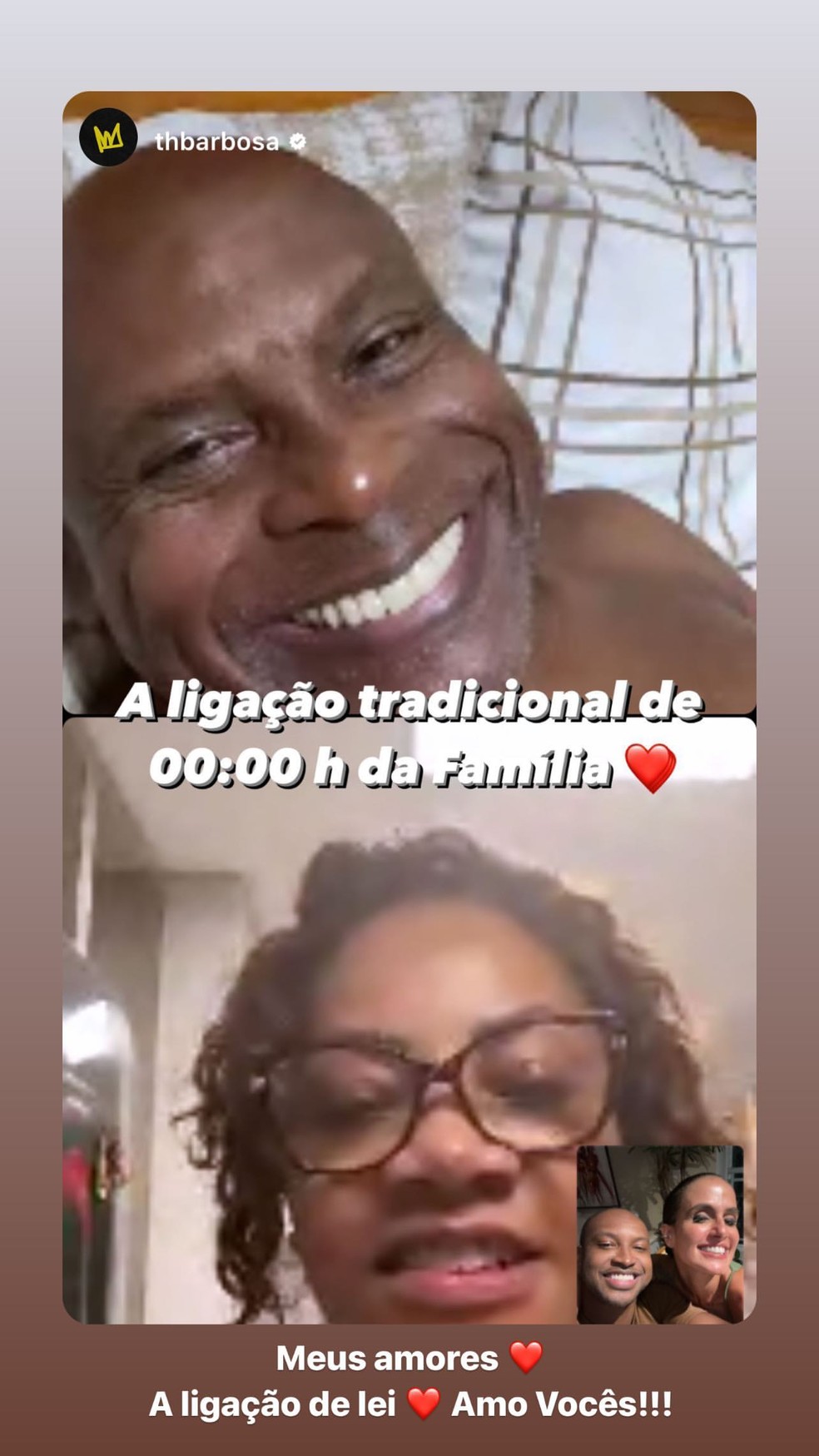 Carol Peixinho recebe ligação da família nos seus 38 anos — Foto: Reprodução/Instagram