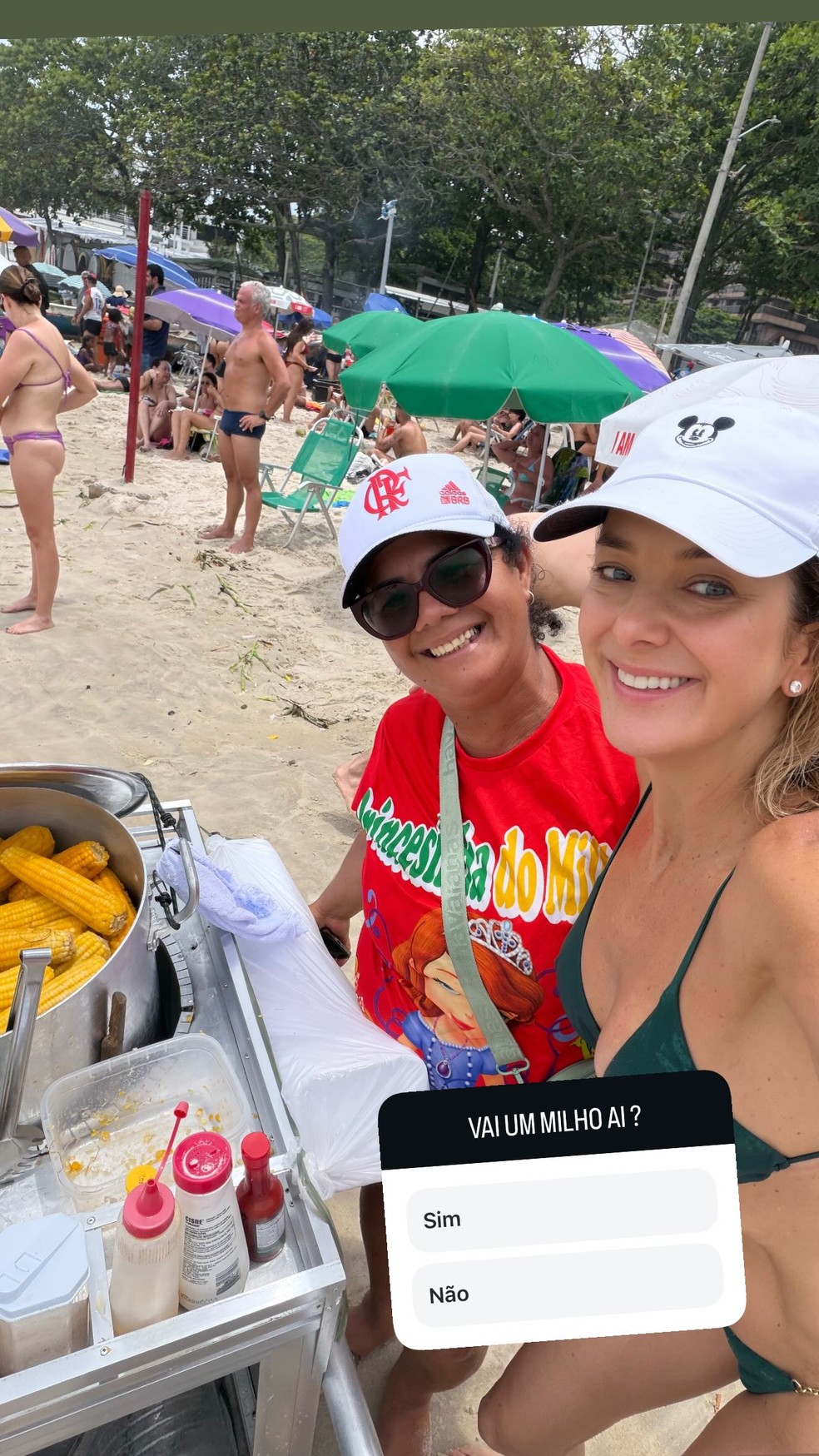 Ticiane Pinheiro curte praia no Rio de Janeiro no Réveillon — Foto: Reprodução/Instagram