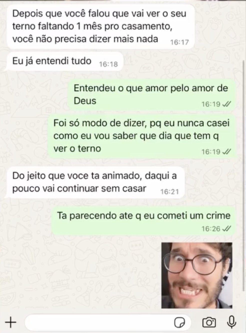Conversa de Eliezer e Viih Tube — Foto: Reprodução/Instagram