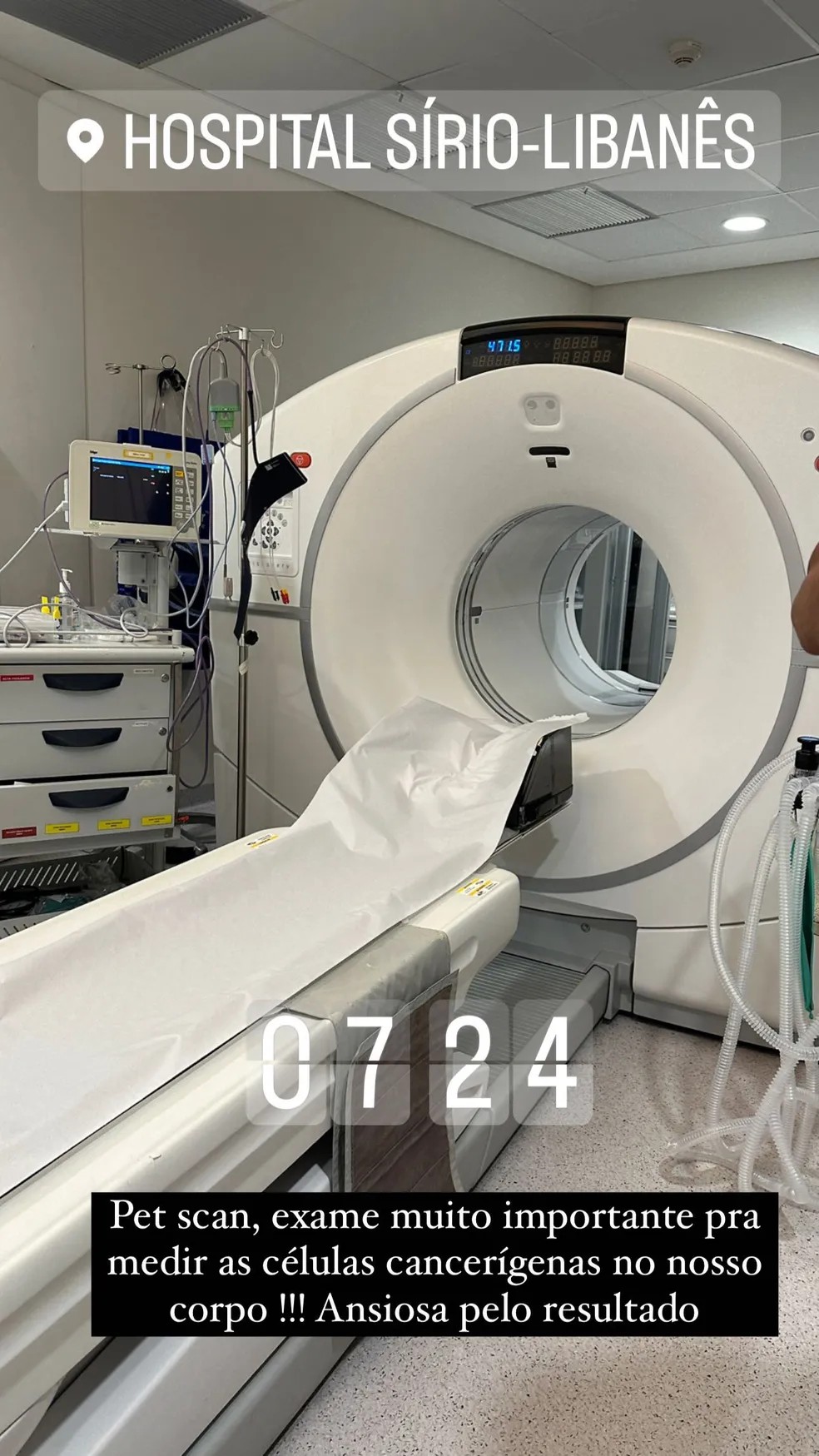 Preta Gil realiza exames preparatórios para cirurgia de retirada de tumor — Foto: Reprodução/Instagram