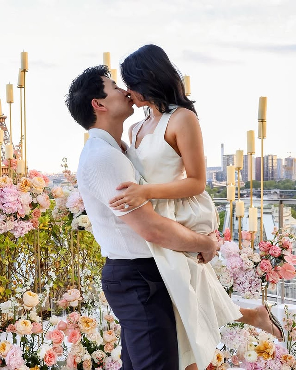 Simu liu e esposa Allison Hsu — Foto: Reprodução/Instagram