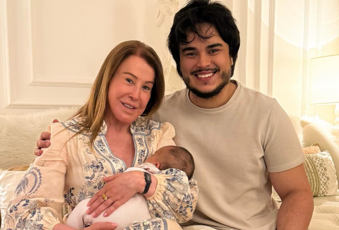 Igor Camargo surge em foto rara com a filha e a mãe, Zilu Camargo: 