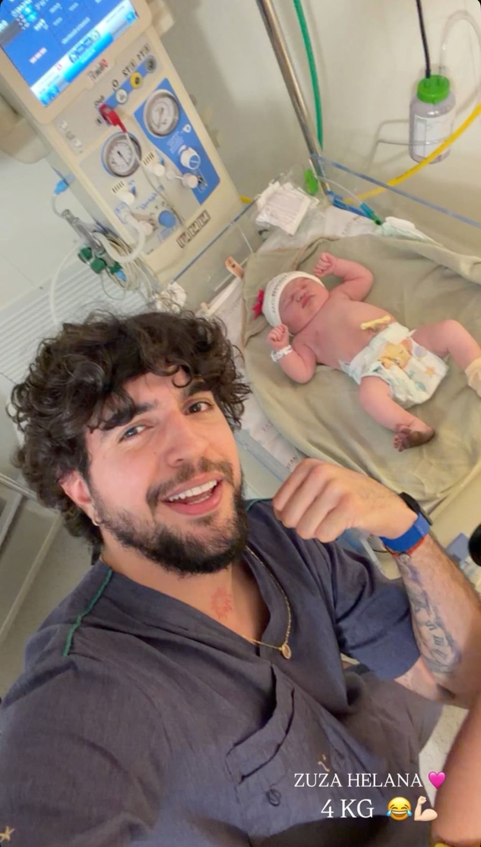 Nasce Zuza, filha de Rafa Kalimann e Nattan — Foto: Reprodução/ Instagram