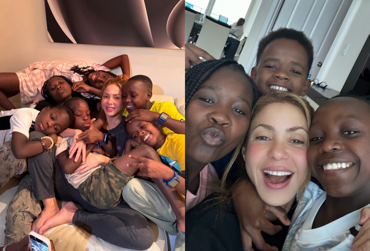Shakira homenageia crianças do Ghetto Kids: 