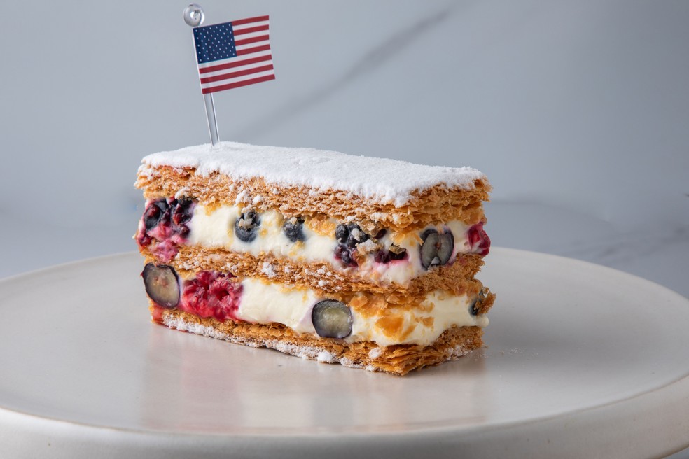 Estados Unidos: mil-folhas de cheesecake  Foto: Divulgao