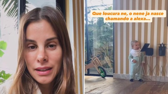 Shantal se surpreende com filho de 1 ano interagindo com assistente virtual