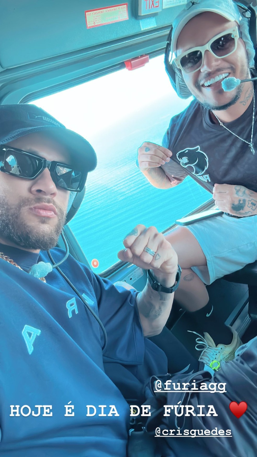 Neymar a caminho de evento de esportes eletrônicos onde esteve com Bruna Biancardi — Foto: Reprodução/Instagram