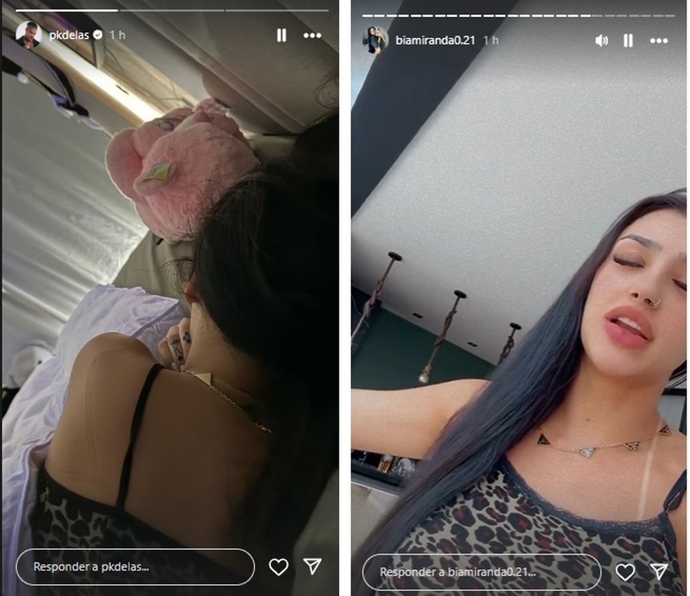 PK Delas posta clique de Bia Miranda na cama; Gato Preto diz: Não sei de  nada