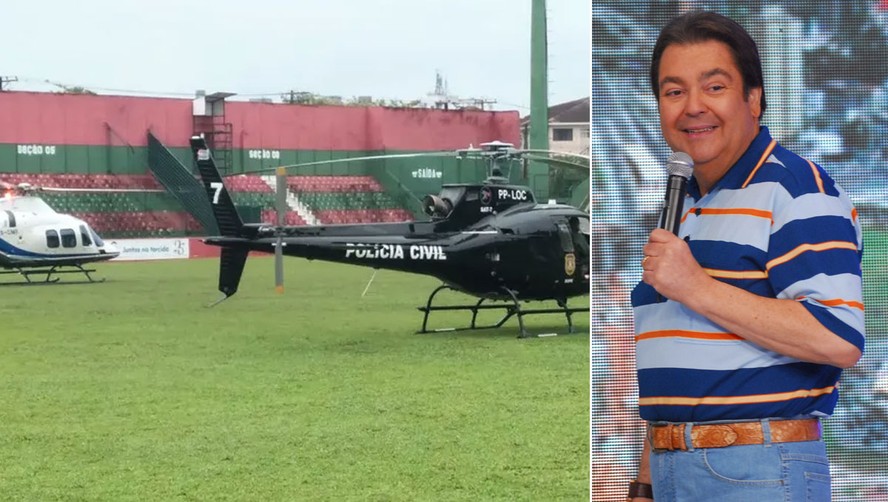 Novo coração de Faustão saiu de helicóptero do campo da Portuguesa Santista
