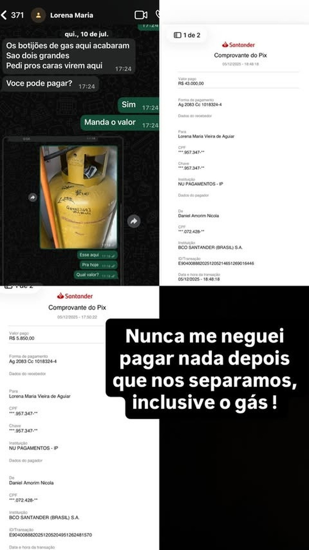 MC Daniel publica print nas redes sociais — Foto: Reprodução/Instagram