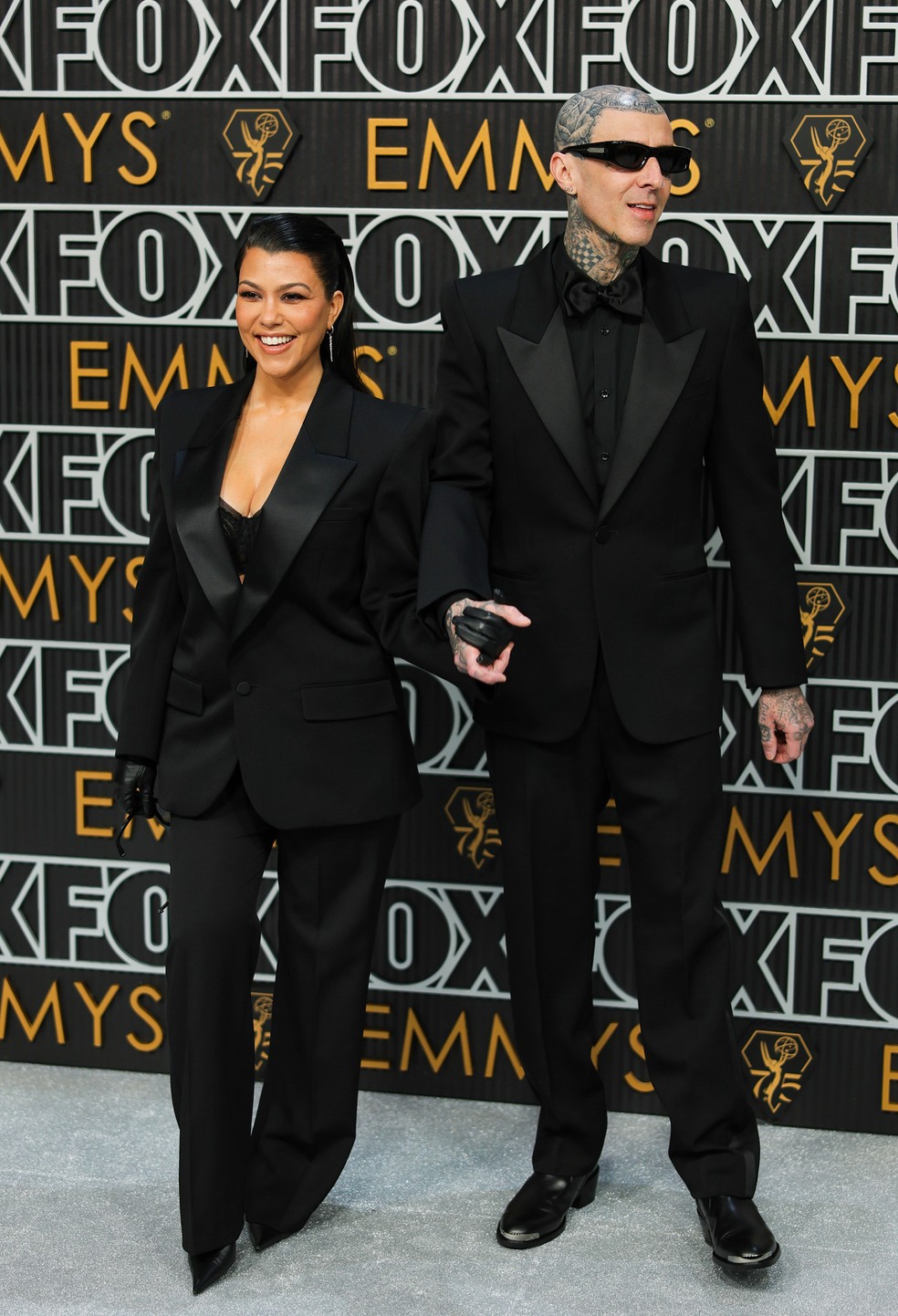 Kourtney Kardashian e Travis Barker — Foto: Getty Images