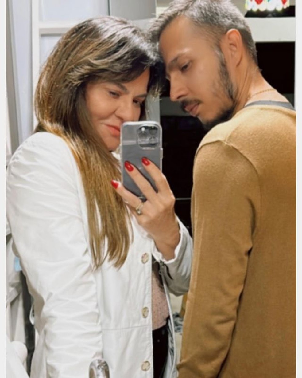Rosalba Nable e o namorado, Bruno Shina — Foto: Instagram