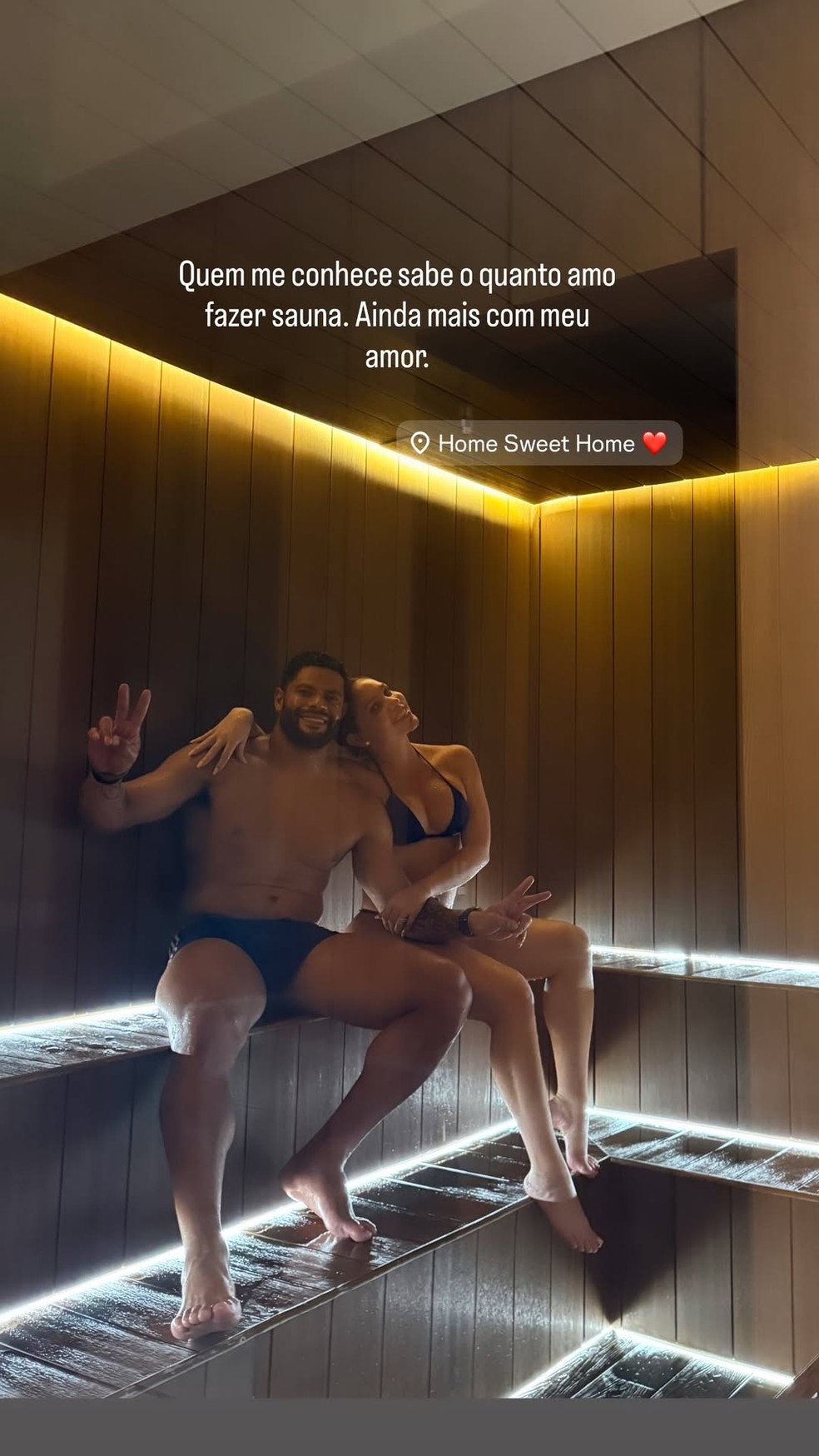 Hulk ao lado da esposa, Camila Ângelo — Foto: Reprodução/Instagram