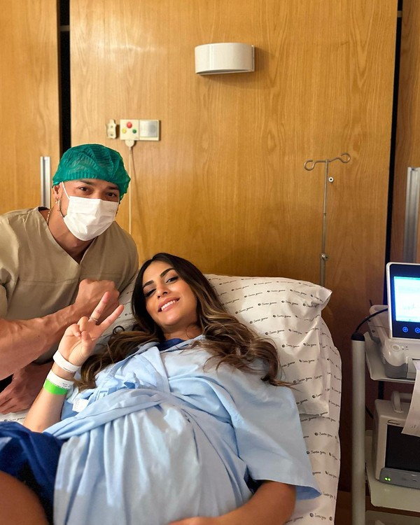 Nasce filho de Felipe Franco com a bailarina do Faustão, Inaê Barros