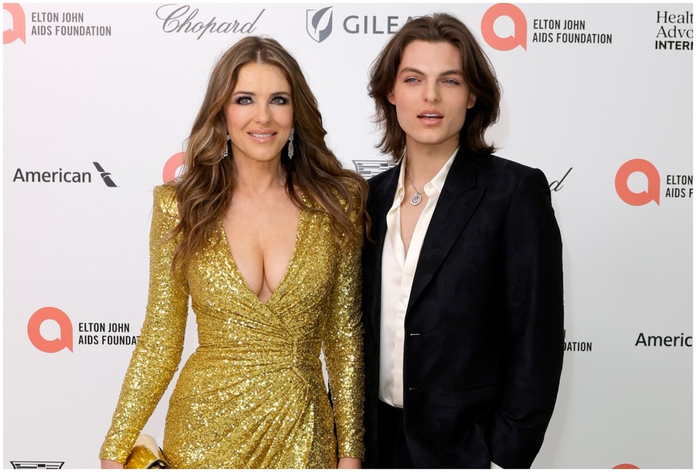 Elizabeth Hurley e Damian Hurley — Foto: Getty Images