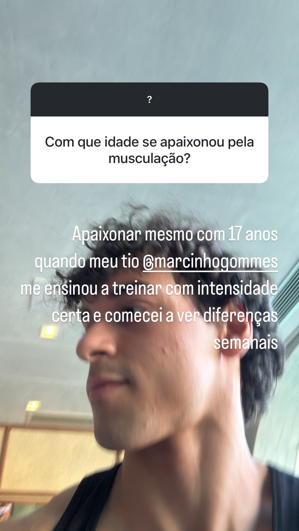 Victor Alexandre revela detalhes do físico musculoso — Foto: Reprodução/Instagram