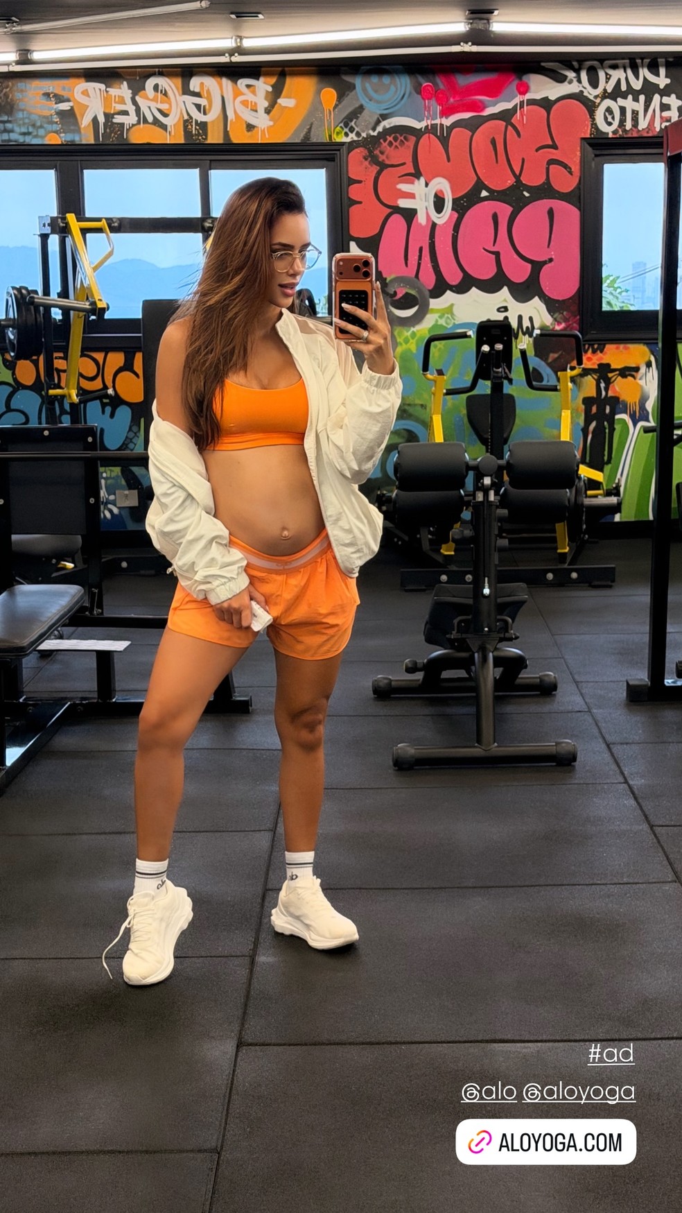 Bruna Biancardi em foto na academia — Foto: Reprodução/Instagram