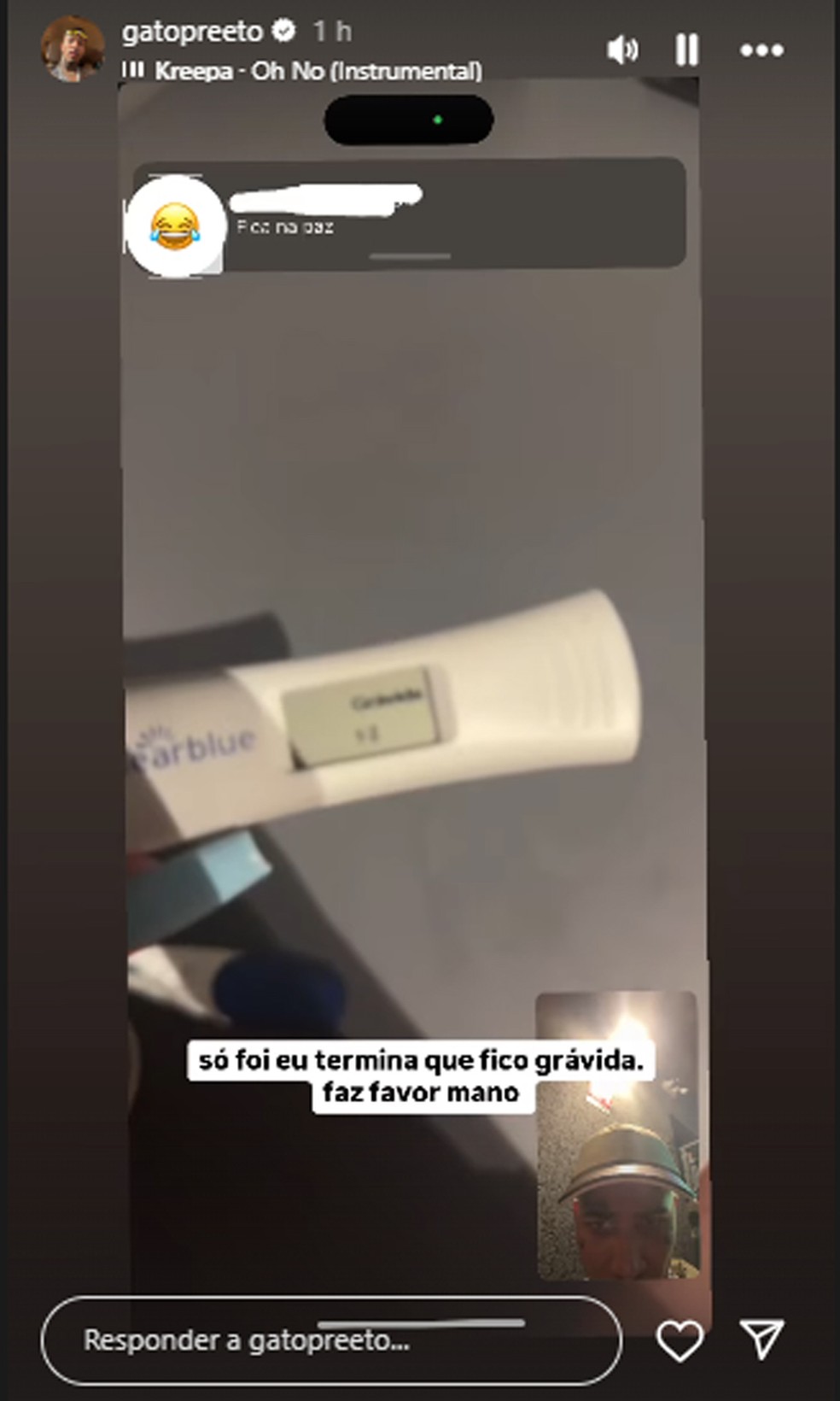 Bia Miranda diz que está grávida do ex-namorado Gato Preto — Foto: Reprodução/Instagram