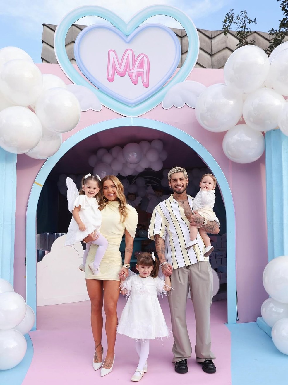 Virginia Fonseca e Zé Felipe celebram 4 anos de Maria Alice — Foto: Reprodução/Instagram Zé Felipe e Virginia Fonseca