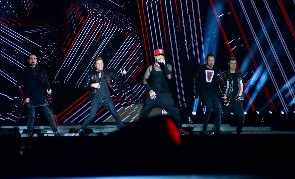 Backstreet Boys faz show em São Paulo — Foto: Leo Franco/AgNews