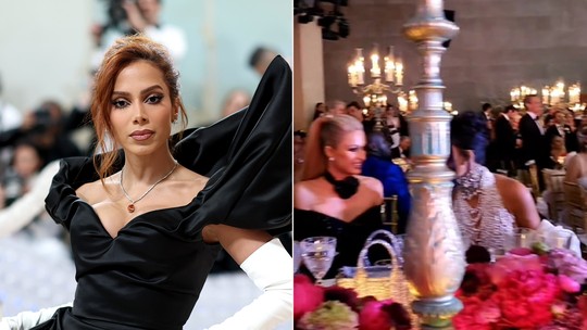 MET Gala: Anitta divide mesa com Paris Hilton, Kim Kardashian e Kylie e Kendal Jenner; vídeo