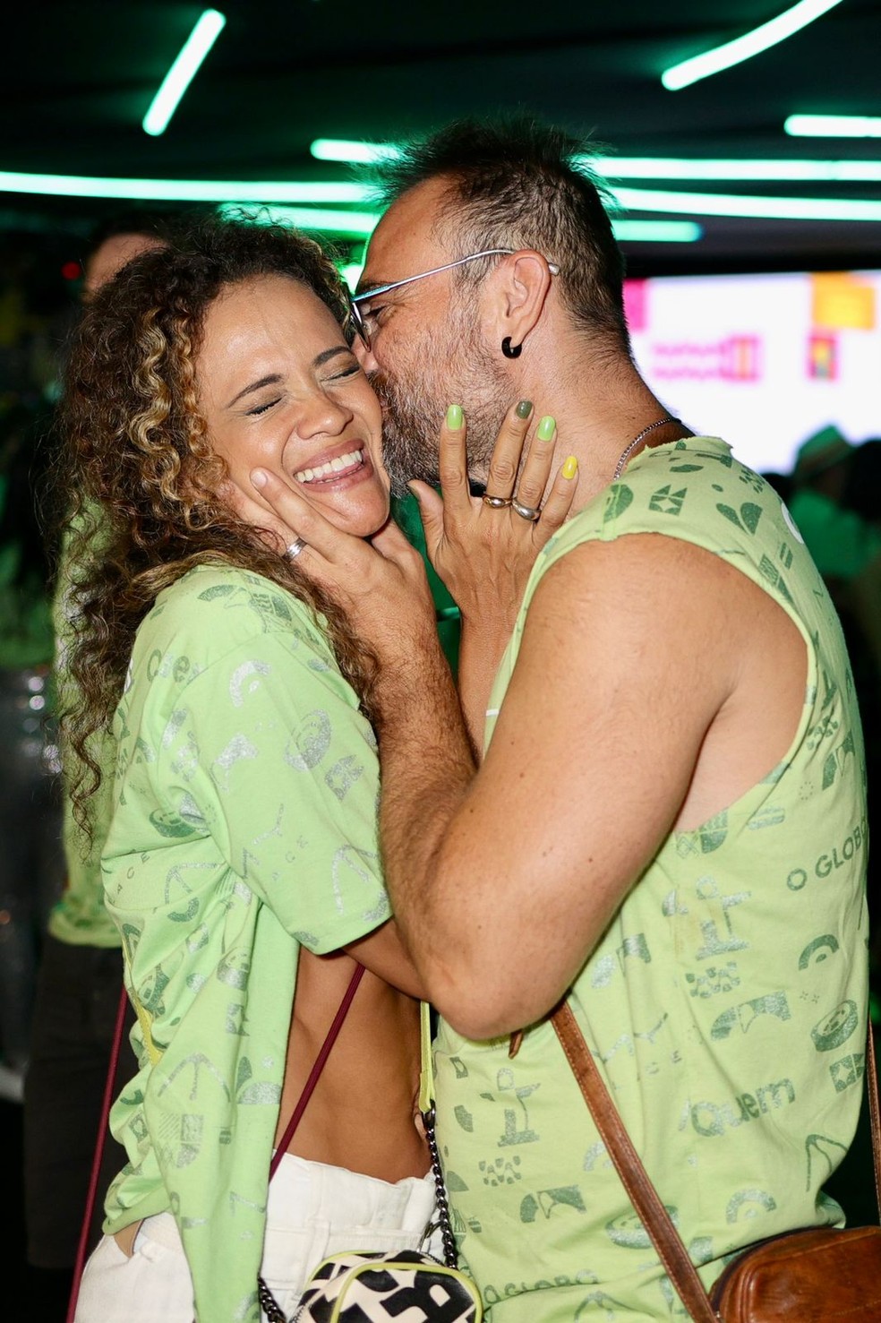 Aline Borges e Alex Nader — Foto: Rafael Cusato/Ed.Globo