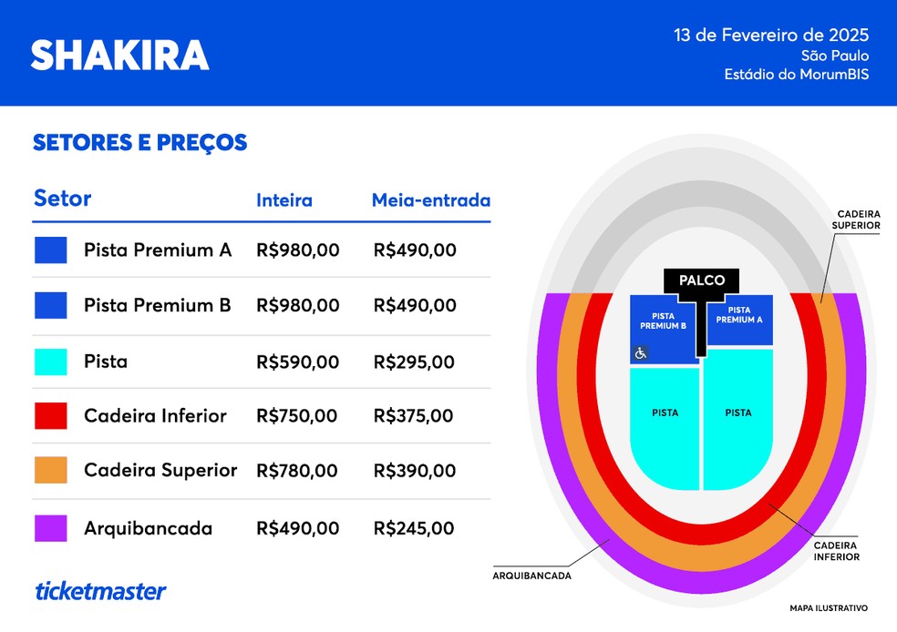 Shakira anuncia shows no Brasil em 2025; saiba datas, locais e preços