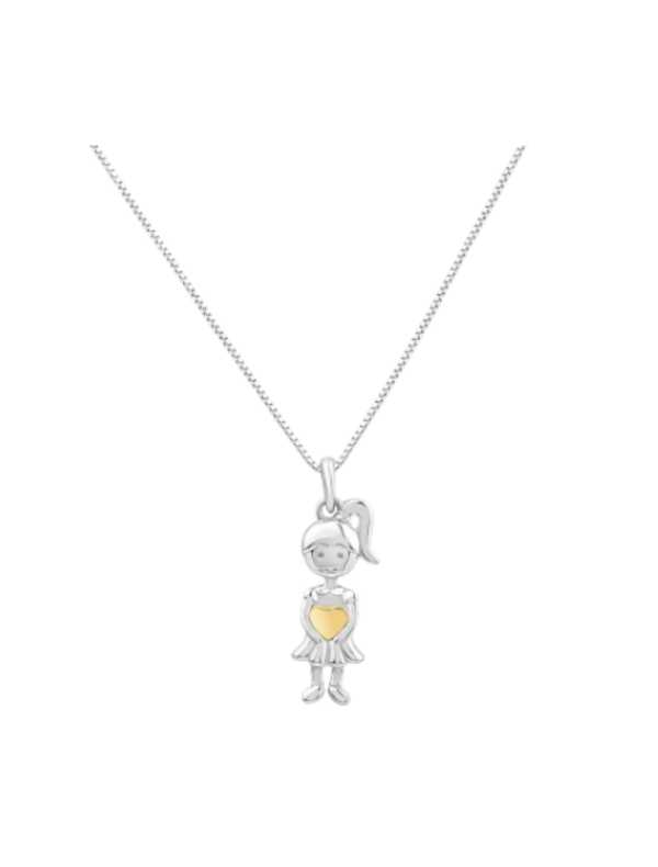 Pingente Menino Duo Afeto em Ouro Amarelo