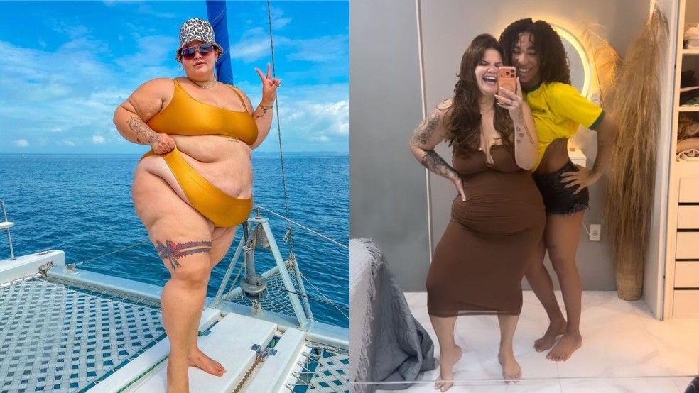Após perder mais de 100 kg, Thais Carla usa vestido de amiga que veste 36 — Foto: Reprodução | Instagram