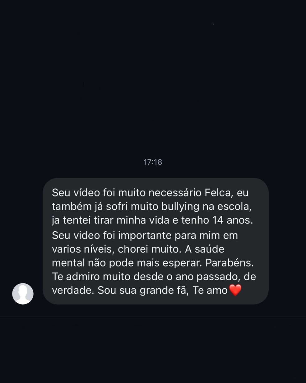 Felca divulga DM's que recebeu após publicar vídeo sofre fobia social — Foto: Reprodução/Instagram